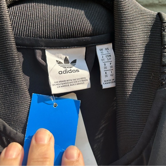 Adidas Black Snap Front Lace Jumpsuit NEW! SZS - Picture 14 of 16